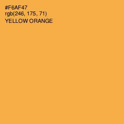 #F6AF47 - Yellow Orange Color Image